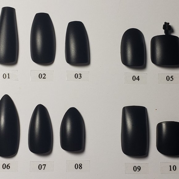 Custom Gel Press on nails fall ombre black maroon fade chocolate cherry - Picture 3 of 9